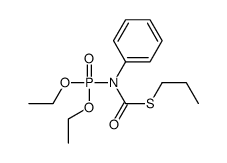 S-propyl N-diethoxyphosphoryl-N-phenylcarbamothioate结构式