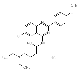 N-[6-chloro-2-(4-methoxyphenyl)quinazolin-4-yl]-N,N-diethyl-pentane-1,4-diamine Structure
