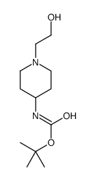 叔-丁基 (1-(2-羟基乙基)哌啶-4-基)氨基甲酯结构式