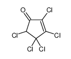 2,3,4,4,5-pentachlorocyclopent-2-en-1-one结构式