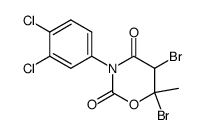 5,6-dibromo-3-(3,4-dichloro-phenyl)-6-methyl-[1,3]oxazinane-2,4-dione结构式