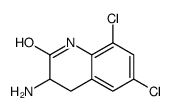 3-amino-6,8-dichloro-3,4-dihydro-1H-quinolin-2-one结构式