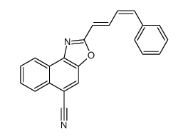 2-(4-phenylbuta-1,3-dienyl)benzo[e][1,3]benzoxazole-5-carbonitrile结构式