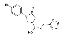 1-(4-bromophenyl)-N-(furan-2-ylmethyl)-5-oxopyrrolidine-3-carboxamide Structure