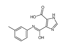 5-[[(3-甲基苯基)氨基]羰基]-1H-咪唑-4-羧酸结构式