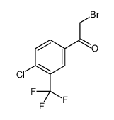 2-溴-1-(4-氯-3-(三氟甲基)苯基)乙酮结构式