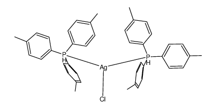 bis(tri-p-tolyl-l5-phosphanyl)silver(III) chloride结构式