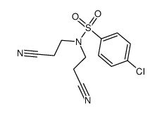 4-chloro-benzenesulfonic acid-[bis-(2-cyano-ethyl)-amide]结构式