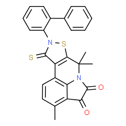 9-[1,1'-biphenyl]-2-yl-3,7,7-trimethyl-10-thioxo-9,10-dihydro-7H-isothiazolo[5,4-c]pyrrolo[3,2,1-ij]quinoline-4,5-dione picture