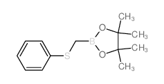 4,4,5,5-四甲基-2-(苯硫甲基)-1,3,2-二氧杂硼烷结构式