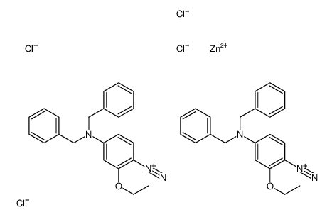 4-[bis(benzyl)amino]-2-ethoxybenzenediazonium tetrachlorozincate (2:1)结构式