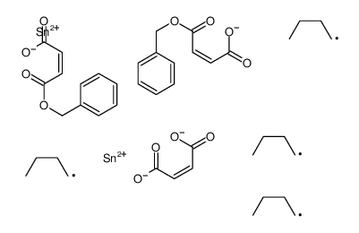 (Z,Z,Z)-6,6,13,13-四丁基-4,8,11,15-四氧代-5,7,12,14-四氧杂-6,13-二锡杂十八烷-2,9,16-三烯二酸双(苯基甲基)酯结构式