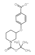 3-(4-硝基苯氧基)四氢-1(2H)-吡啶羧酸叔丁酯结构式