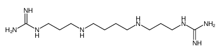 2-[3-[4-[3-(diaminomethylideneamino)propylamino]butylamino]propyl]guanidine结构式
