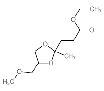 1,3-Dioxolane-2-propanoicacid, 4-(methoxymethyl)-2-methyl-, ethyl ester Structure