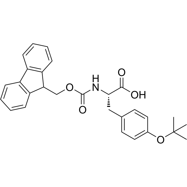 Fmoc-O-叔丁基-L-酪氨酸结构式