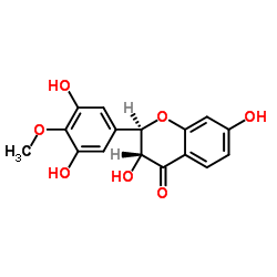 (2R,3R)-2-(3,5-二羟基-4-甲氧基苯基)-2,3-二氢-3,7-二羟基-4H-1-苯并吡喃-4-酮结构式