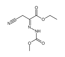 methyl 2-(3-cyano-1-ethoxy-1-oxopropan-2-ylidene)hydrazine-1-carboxylate结构式