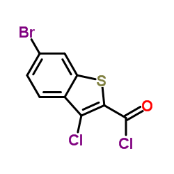 3-氯-6-溴-2-苯并噻吩甲酰氯结构式