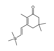 (E)-2,5,5-trimethyl-3-(2-(trimethylsilyl)vinyl)cyclohex-2-en-1-one Structure