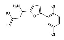 3-氨基-3-[5-(2,5-二氯苯基)-2-呋喃]-丙酸酰胺结构式