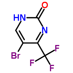 5-溴-4-(三氟甲基)嘧啶-2(1H)-酮结构式