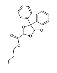 2-(carbobutoxy)-5,5-diphenyl-1,3-dioxolan-4-one结构式