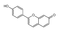 2-(4-Hydroxyphenyl)-7H-1-benzopyran-7-one Structure