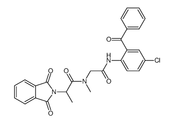 2'-Benzoyl-4'-chloro-N-(N-phthaloyl-DL-alanyl)sarcosinanilide Structure