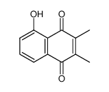 2,3-dimethyl-5-hydroxy-1,4-naphthoquinone Structure