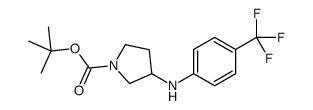 1-Boc-3-(4-三氟甲基苯氨基)-吡咯烷结构式
