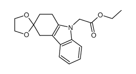 ethyl (3-oxo-1,2,3,4-tetrahydrocarbazol-9-yl)acetate glycol ketal结构式