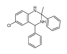 6-chloro-2-methyl-2,4-diphenyl-3,4-dihydro-1H-quinazoline结构式