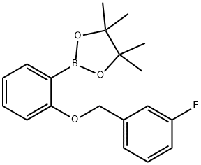 2-{2-[(3-fluorophenyl)methoxy]phenyl}-4,4,5,5-tetramethyl-1,3,2-dioxaborolane Structure