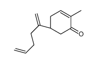 (5R)-5-hexa-1,5-dien-2-yl-2-methylcyclohex-2-en-1-one结构式