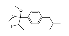 1,1-dimethoxy-1-(4-isobutylphenyl)-2-iodopropane Structure