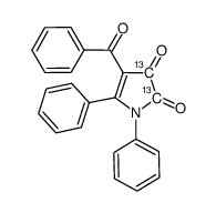 [2,3-(13)C2]-4-benzoyl-1,5-diphenyl-1H-pyrrol-2,3-dione Structure
