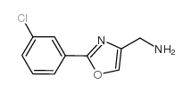 2-(3-CHLORO-PHENYL)-OXAZOL-4-YL-METHYLAMINE Structure