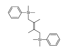 [4-[dimethyl(phenyl)silyl]-2,3-dimethylbut-2-enyl]-dimethyl-phenylsilane Structure