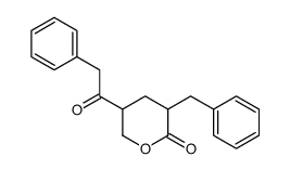 3-benzyl-5-(2-phenylacetyl)oxan-2-one结构式