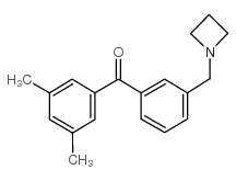 3'-AZETIDINOMETHYL-3,5-DIMETHYLBENZOPHENONE结构式
