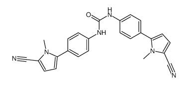 1,3-bis[4-(5-cyano-1-methylpyrrol-2-yl)phenyl]urea结构式