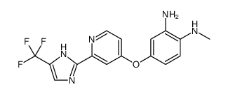 1,2-Benzenediamine, N1-methyl-4-[[2-[5-(trifluoromethyl)-1H-imidazol-2-yl]-4-pyridinyl]oxy]结构式