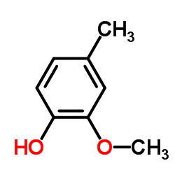 2-甲氧基-4-甲基苯酚结构式