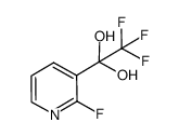 2,2,2-trifluoro-1-(2-fluoropyridin-3-yl)ethane-1,1-diol结构式