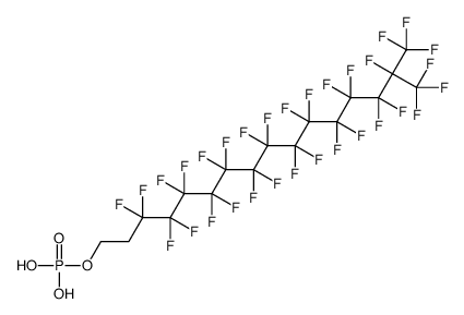 3,3,4,4,5,5,6,6,7,7,8,8,9,9,10,10,11,11,12,12,13,13,14,14,15,16,16,16-octacosafluoro-15-(trifluoromethyl)hexadecyl dihydrogen phosphate Structure