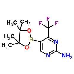 2-氨基-4-三氟甲基嘧啶-5-硼酸频哪醇酯结构式