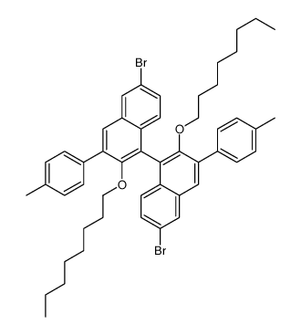 (S)-6,6-二溴-2,2-双(辛基氧基)-3,3-二对甲苯-1,1-联萘结构式