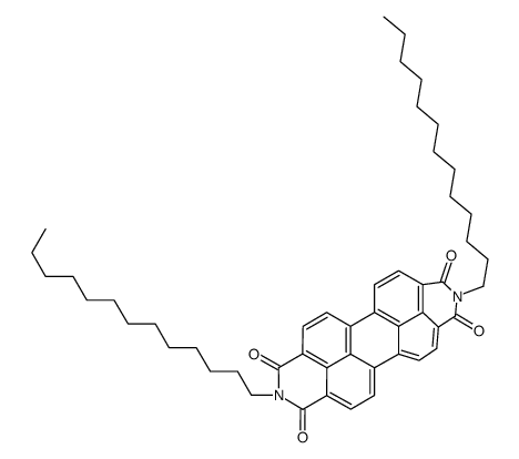 N ,N '-二(十三烷基)-3,4,9,10-苝四甲酰二亚胺结构式