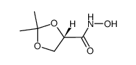 (S)-N-hydroxy-2,2-dimethyl-1,3-dioxolane-4-carboxamide结构式